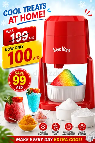 Electric Ice Shaver / Snow Cone Maker - Compact White