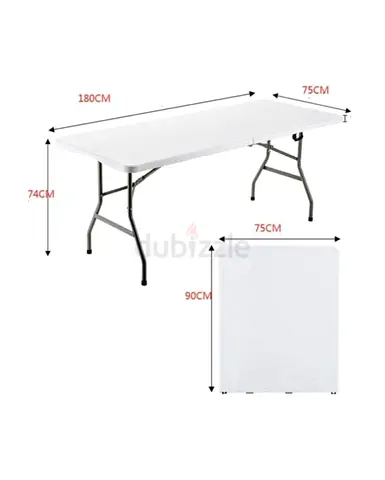 Heavy duty foldable table white
