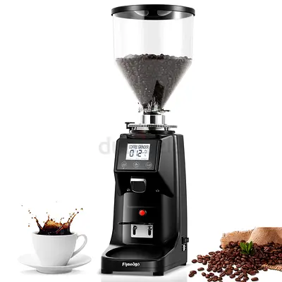 Flyseago 2L Electric Coffee Grinder with Digital Timer — Large Bean Hopper