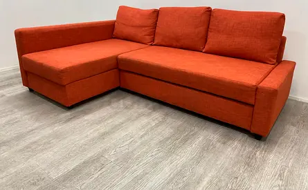 Modern Orange L-Shaped Sectional Sofa