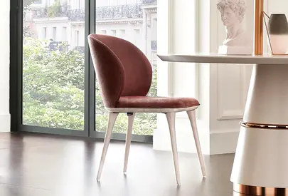 VIENNA CHAIR POWDER LEG GK:11402 PURPLE | ENZA HOME