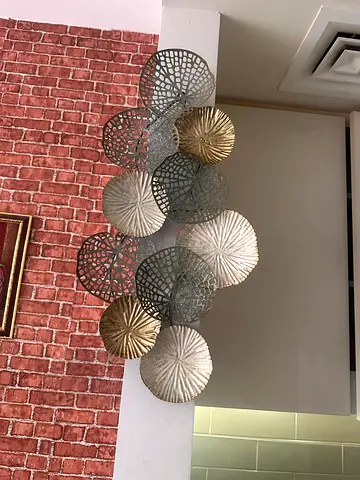 Metal Wall Art Decorative Circles - Set of Modern Metallic Plaques
