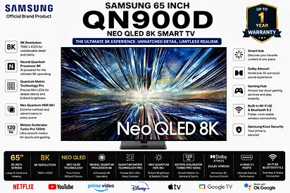 Samsung 65 QN900D Neo QLED 8K Smart TV -  240Hz