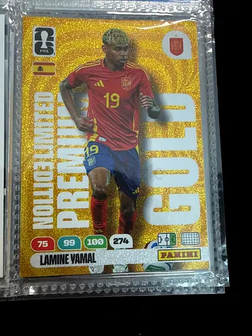 Panini Limited Edition Gold Football Card - Lamine Yamal (Sealed Sleeve)