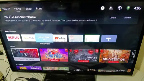 TCL 48-inch Smart LED TV - Working, needs Wi-Fi setup