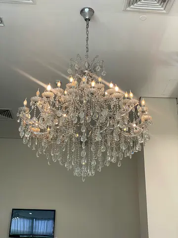 Large crystal chandelier - working, elegant statement light