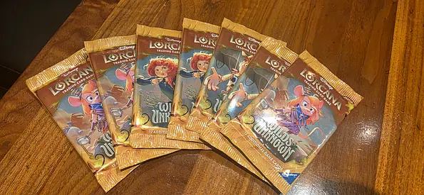 Wilds Unknown Lorcana Trading Card Game Booster Packs x7 - Sealed