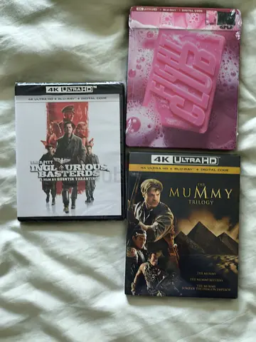4k bluray movies fight club steelbook mummy trilogy inglorious basterds