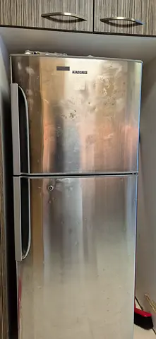 Hitachi Stainless Steel Double-Door Refrigerator - Good Working Condition