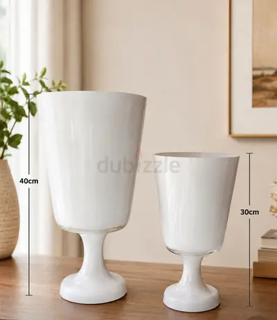 Glass heavy vases-2 pcs