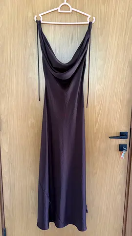 Zara satin dress for sale - brown maxi