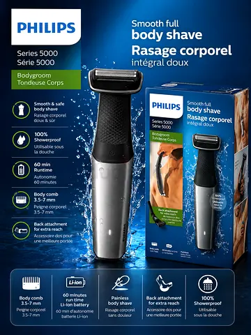 Philips Bodygroom Series 5000 Showerproof Trimmer