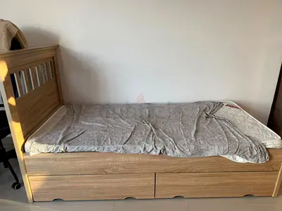 Bed 100x180 with Storage- Almost new 1month used