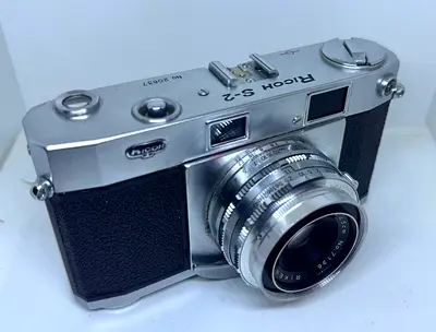 Ricoh S-2 35mm Rangefinder Film Camera with 50mm f/2.8 Lens — Used
