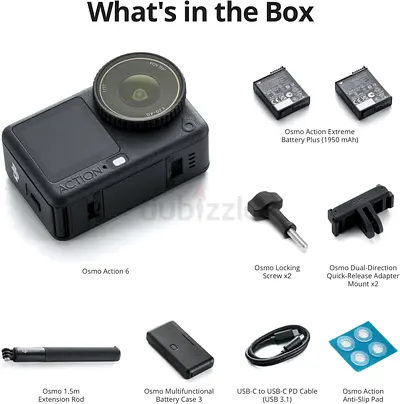 DJI Osmo Action 6 Enhancedcombo (Batteries, Mounts, Extension) - Brand new SEALED
