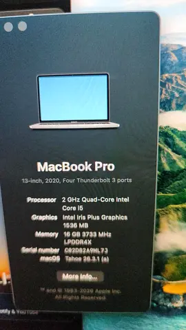 MacBook Pro 13-inch 2020 | Intel Core i5 | 16GB RAM | 3 Ports