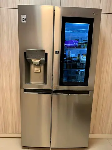 LG instaview fridge side by side freezer digital inverter like new condition water dispenser auto ic