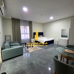 Luxury second-occupancy studio with separate kitchen and open view✨ Ajman Al Rashidiya 2. For mont