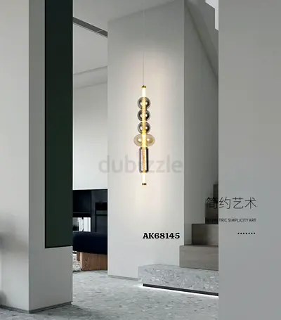 Modern Glass Pendant Light Fixture – Vertical Bubble Design (AK68145)