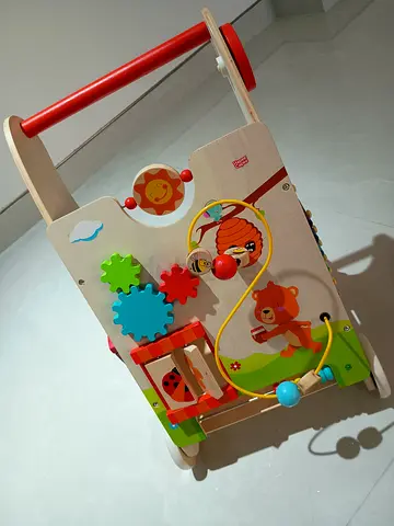 Wooden Baby Activity Walker with Xylophone and Bead Maze