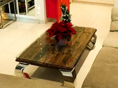Railway coffee table from marina home