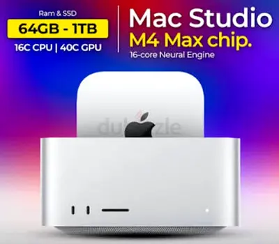 2025 Mac Studio M4 Max 64 GB Ram/ 16 Core CPU/ 40 Core GPU/ 1 TB.