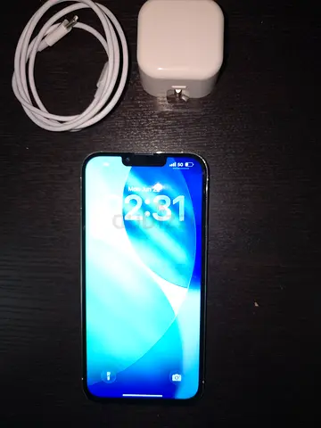 Iphone 13 pro max with charger 128Gb 1physical + esim display msg battery new 100%