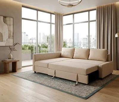 Premium Fabric Sofa Bed Easy Bed Conversion Size: 230 × 160 cm