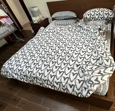 Urgent sale of Wooden King Bed and Mattress