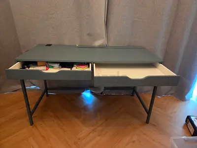 Used modern writing desk with two drawers