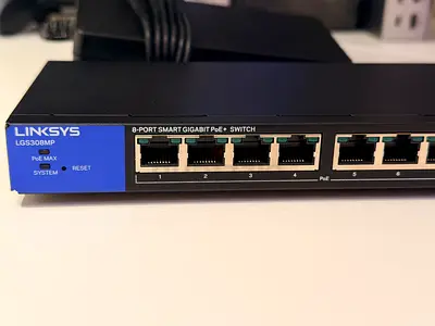 Linksys LGS308MP-UK Business PoE+ Smart 8 Port Gigabit Network Switch