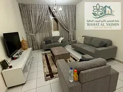 One bedroom and living room / Fully furnished / Large balcony / Two bathrooms / First Al Taawun / Sh