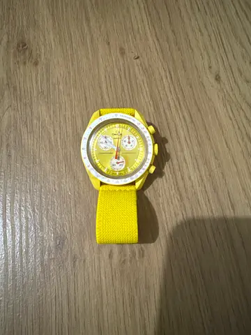 Omega X Swatch Mission To Sun So33J100 Moonswatch Yellow Bioceramic