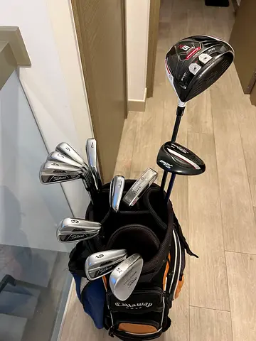 Set of Golf Clubs Titleist and Taylormade with Stand Bag - Used, Good Condition