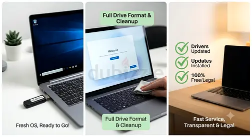 Fast PC Formatting OS Installation Service | Windows 10/11 Linux ( price is between 50 to 80 )