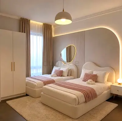 Brand New Single Size Bed Frame With Medical Mattress. Stylish Modern Design Bed with Headboard