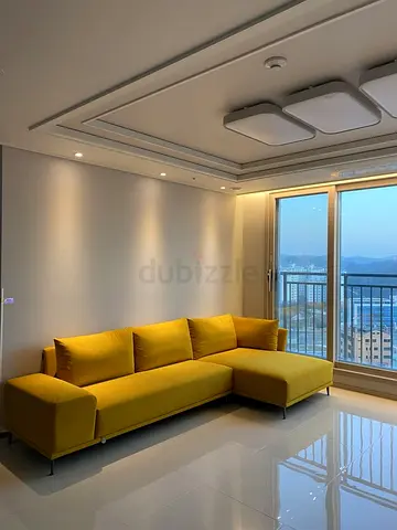 Modern Mustard Yellow L-shaped Sofa