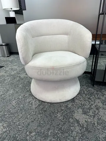 Cream Swivel Accent Chair - Good Condition