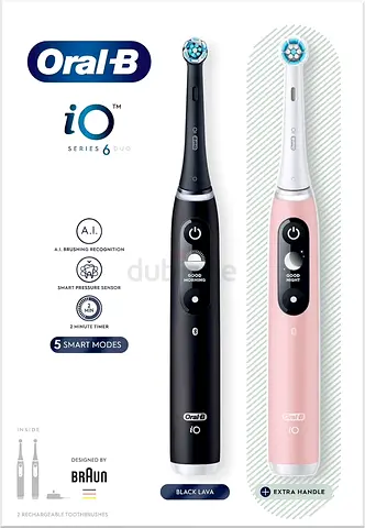 Oral-B iO6 2x Electric Toothbrushes with Revolutionary iO Technology,