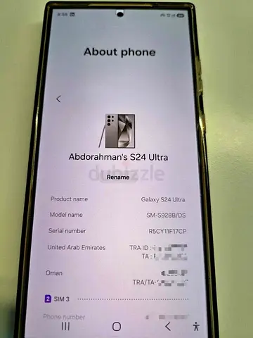 Samsung Galaxy S24 Ultra, UAE Version - 256GB Excellent Condition