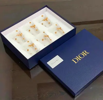 Set of Dior Decorative Rings in Original Box super master quality