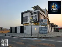 Luxury corner villa with 6 bedrooms and a roof terrace, price includes air conditioning, electricity
