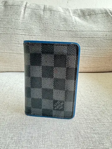Louis Vuitton compact mens wallet - navy trim
