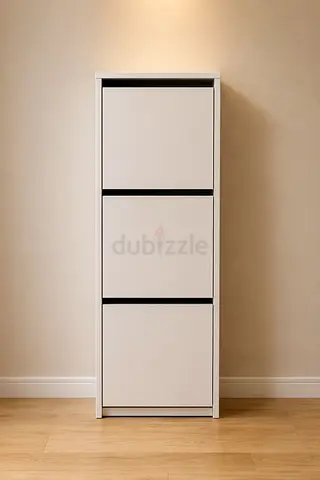White Three Tier Storage Cabinet