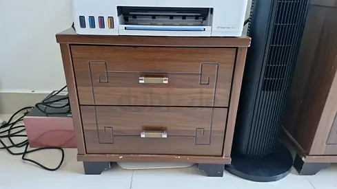 Wooden 2-Drawer Bedside Table / Nightstand in Good Condition, set of 2