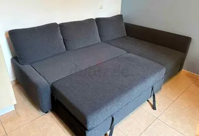 IKEA L shap Sofa store cum bed you can fix the storage lift or Right any side you want is available