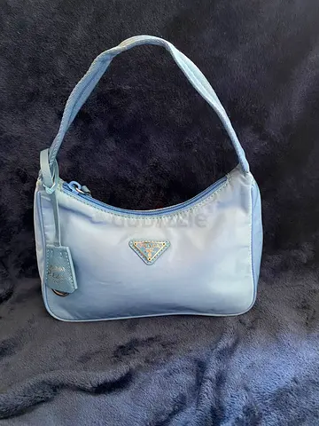 Authentic Prada Re-Edition Nylon Mini Shoulder Bag – Baby Blue