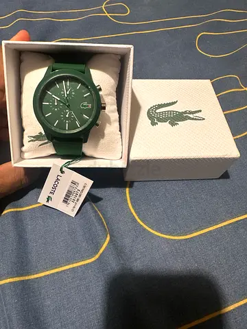 Lacoste Green Mens Chronograph Watch with Box