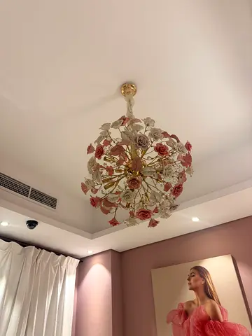 Floral Rose Crystal Chandelier - Decorative Ceiling Light