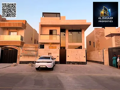 A unique opportunity at an attractive price: a two-story villa with a roof terrace for sale in Ajman, with no annual fees. First occupancy, freehold o
